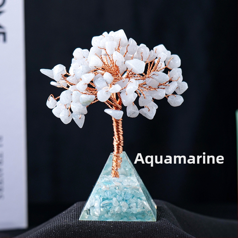 Tarpvalstybinis karštas išpardavimas Natūralus krištolinis žvyras Turto medis Klijai Lašinantis Derva Piramidės Pagrindas Namų Svetainės Dekoravimo Papuošalai