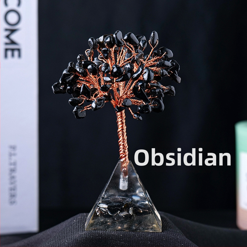 Tarpvalstybinis karštas išpardavimas Natūralus krištolinis žvyras Turto medis Klijai Lašinantis Derva Piramidės Pagrindas Namų Svetainės Dekoravimo Papuošalai