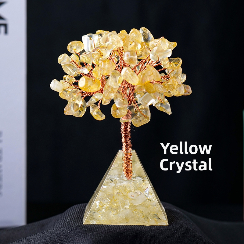 Tarpvalstybinis karštas išpardavimas Natūralus krištolinis žvyras Turto medis Klijai Lašinantis Derva Piramidės Pagrindas Namų Svetainės Dekoravimo Papuošalai