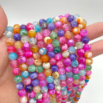 Piiriülesed uued tuledraakon-agaat helmed, isetehtud ehted, aksessuaarid, poolvalmis tuleagaat ümmargused helmed, tehasepood