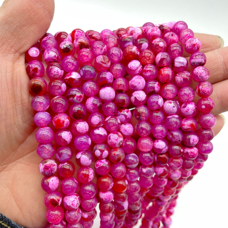 Piiriülesed uued tuledraakon-agaat helmed, isetehtud ehted, aksessuaarid, poolvalmis tuleagaat ümmargused helmed, tehasepood