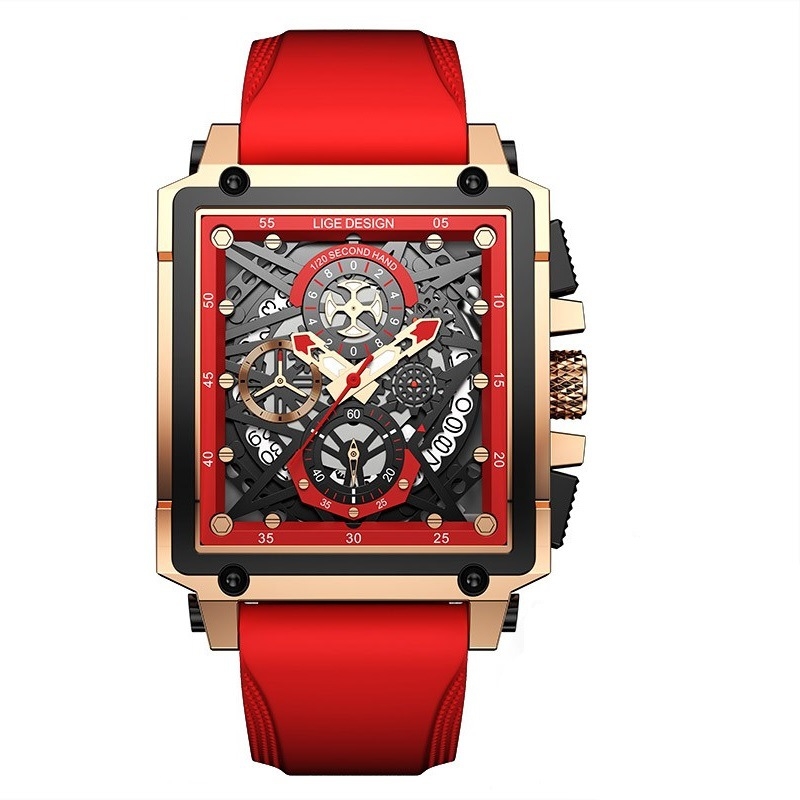 Ruudukujuline õõneskellaga meeste tipptasemel ärikellaga trendikas veekindel helendav kvartskellaga piiriülene hulgimüügikalender