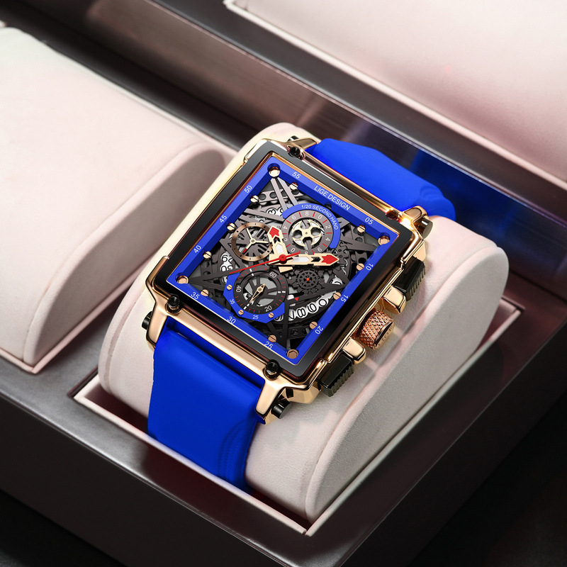 Ruudukujuline õõneskellaga meeste tipptasemel ärikellaga trendikas veekindel helendav kvartskellaga piiriülene hulgimüügikalender