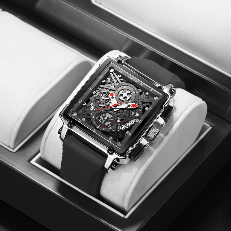 Ruudukujuline õõneskellaga meeste tipptasemel ärikellaga trendikas veekindel helendav kvartskellaga piiriülene hulgimüügikalender