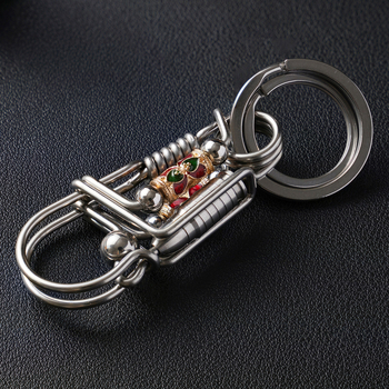 304 rozsdamentes acél kreatív, kézzel készített kulcstartó madár kulcstartó férfi kulcstartó kulcstartó barkács fehér acélkampó