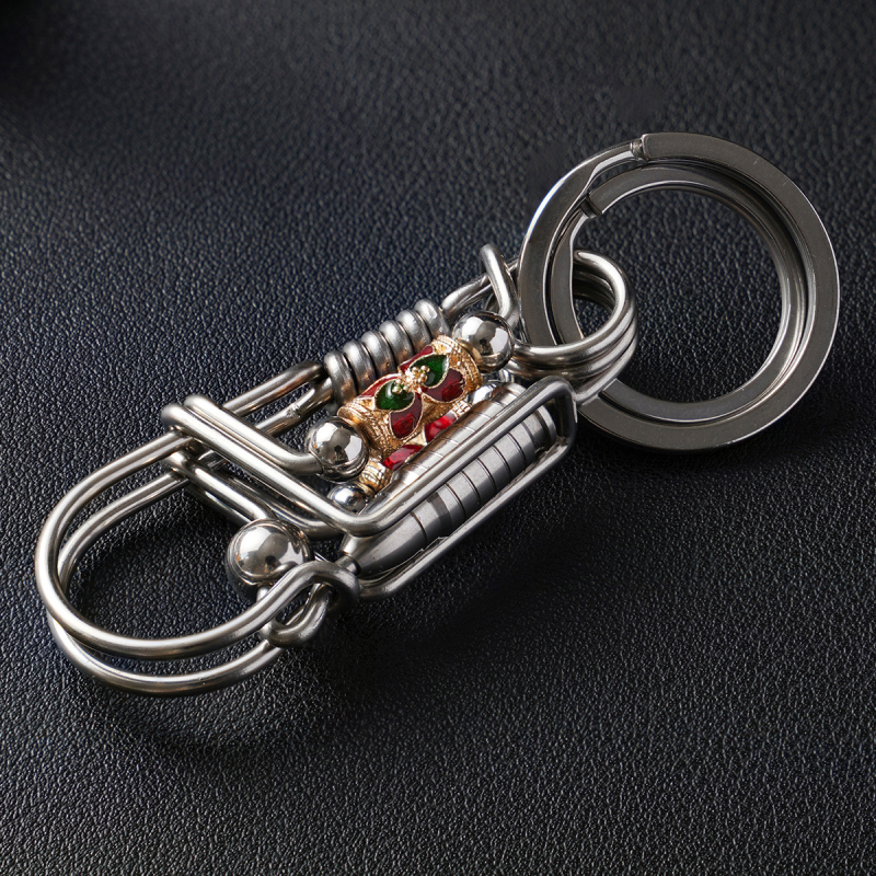 304 rozsdamentes acél kreatív, kézzel készített kulcstartó madár kulcstartó férfi kulcstartó kulcstartó barkács fehér acélkampó