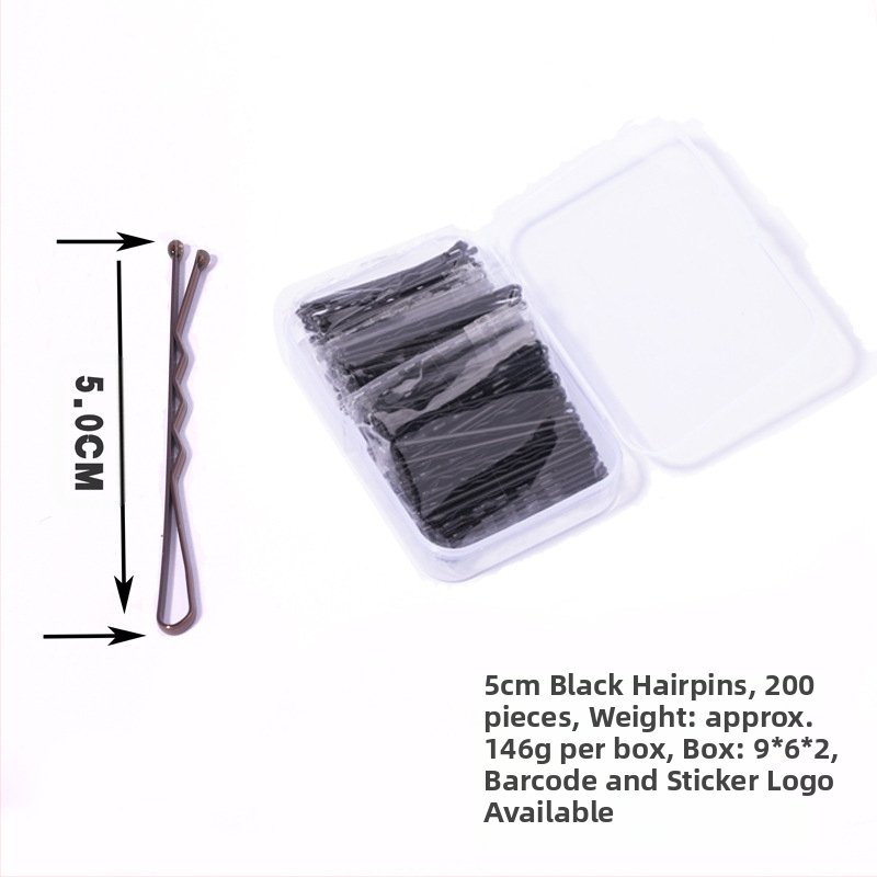 Karštas juodas žodinis segtukas, auksinis plaukų segtukas, apvalus plaukų segtukas, galvos apdangalas, disko formos plaukų segtukas dėžutėje