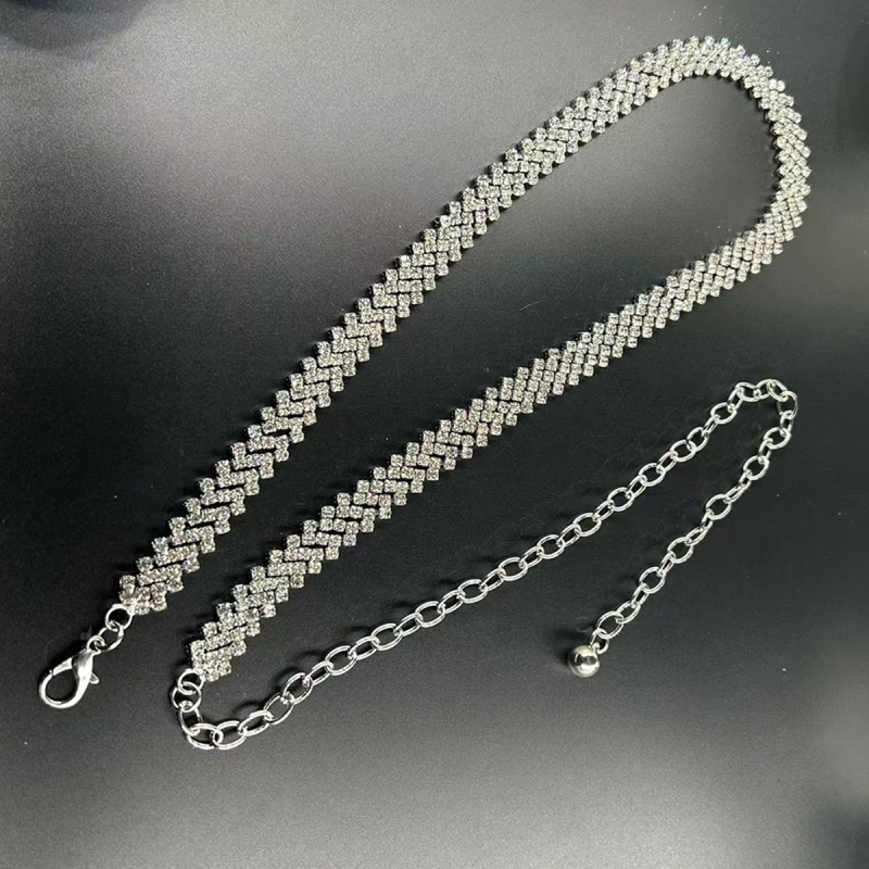 Piiriülene Euroopa ja Ameerika naiste vöö, naiste vabaaja kaunistusega metallkett, õhuke vöökett, kivikestega inkrusteeritud puurvöö seelikuga