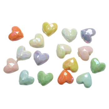 Lausvärviga kaetud AB Macaron lõigatud armastuse isetegemise mobiiltelefoni keti helmestega aksessuaarid sirge auguga virsiku südame materjal hulgimüük