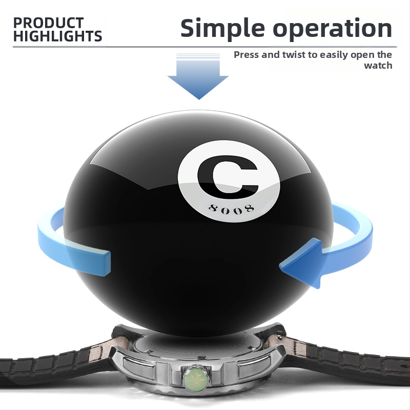 Инструмент за ремонт на часовници, отварачка за капак на часовник, развийте задния капак, за да смените жлеба на батерията, задният капак не вреди на задния капак на часовника, надуваема топка