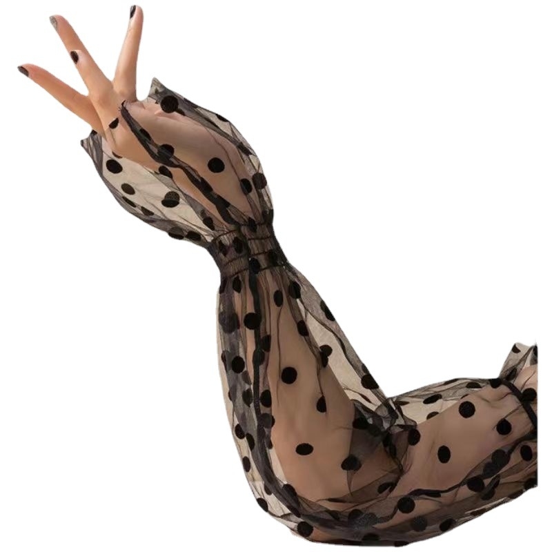 Suvised pitsist päikesekaitsekreemi võrgust varrukad, naiste õhukesed UV-vastased kindad, pikkade varrukatega sõidukindad, kaitsvad ratsakindad