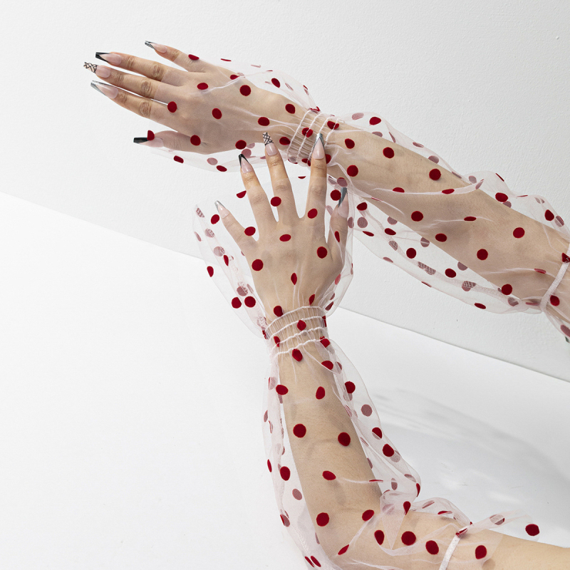 Suvised pitsist päikesekaitsekreemi võrgust varrukad, naiste õhukesed UV-vastased kindad, pikkade varrukatega sõidukindad, kaitsvad ratsakindad