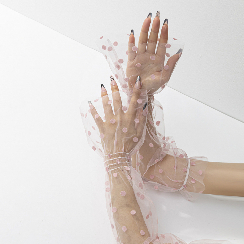 Suvised pitsist päikesekaitsekreemi võrgust varrukad, naiste õhukesed UV-vastased kindad, pikkade varrukatega sõidukindad, kaitsvad ratsakindad