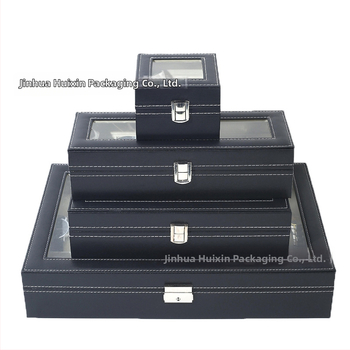 Χονδρική πώληση ρολογιών υψηλής ποιότητας, κουτί κοσμημάτων αποθήκευσης ρολογιών, έτοιμο δερμάτινο ρολόι, διαφανές κουτί αποθήκευσης παραθύρων