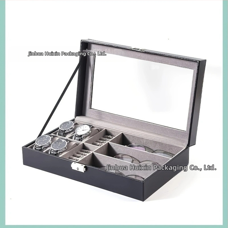 Χονδρική πώληση ρολογιών υψηλής ποιότητας, κουτί κοσμημάτων αποθήκευσης ρολογιών, έτοιμο δερμάτινο ρολόι, διαφανές κουτί αποθήκευσης παραθύρων