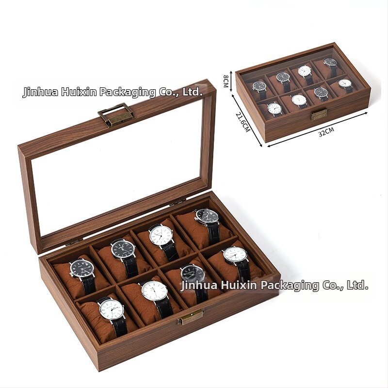 Χονδρική πώληση ρολογιών υψηλής ποιότητας, κουτί κοσμημάτων αποθήκευσης ρολογιών, έτοιμο δερμάτινο ρολόι, διαφανές κουτί αποθήκευσης παραθύρων