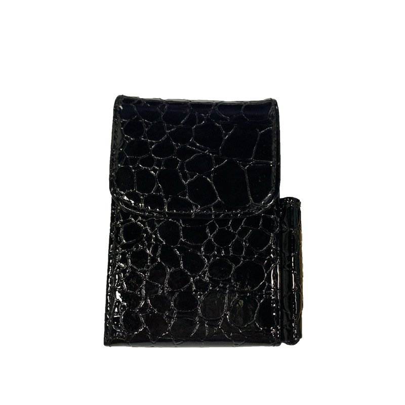 Tehase otsemüügi nahast meeste roostevabast terasest sigaretikarp paks 20-pakk sigaretikarp karbikujulise sigaretikarbi tulemasin integreeritud