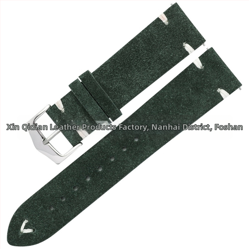 Uus värviline moodne sametist käekell 20 mm ja 22 mm käsitsi õmmeldud nahast käekell sametist nahast