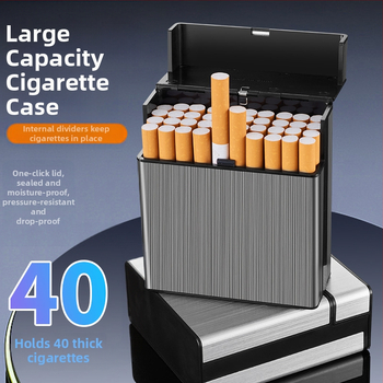 Personalizēta radoša cigarešu maciņa, mitrumizturīga, noslēgta, pārnēsājama, lielas ietilpības, 40 iepakojumu rupja, īpaša cigarešu maciņa