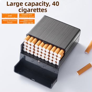 Personalizēta radoša cigarešu maciņa, mitrumizturīga, noslēgta, pārnēsājama, lielas ietilpības, 40 iepakojumu rupja, īpaša cigarešu maciņa