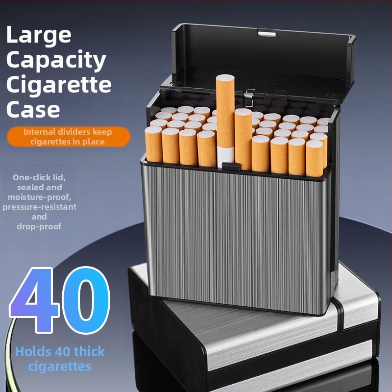 Personalizēta radoša cigarešu maciņa, mitrumizturīga, noslēgta, pārnēsājama, lielas ietilpības, 40 iepakojumu rupja, īpaša cigarešu maciņa