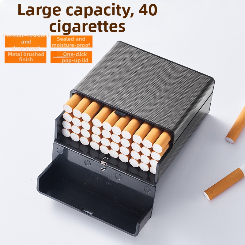 Персонализирана креативна калъфка за цигари, влагоустойчива, запечатана, преносима, с голям капацитет, 40 броя, груба, специална калъфка за цигари