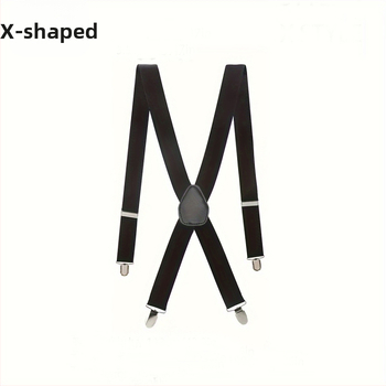 Ανδρικές μαύρες τιράντες σε σχήμα Χ, μονόχρωμες τιράντες με παπιγιόν για επαγγελματικό πάρτι