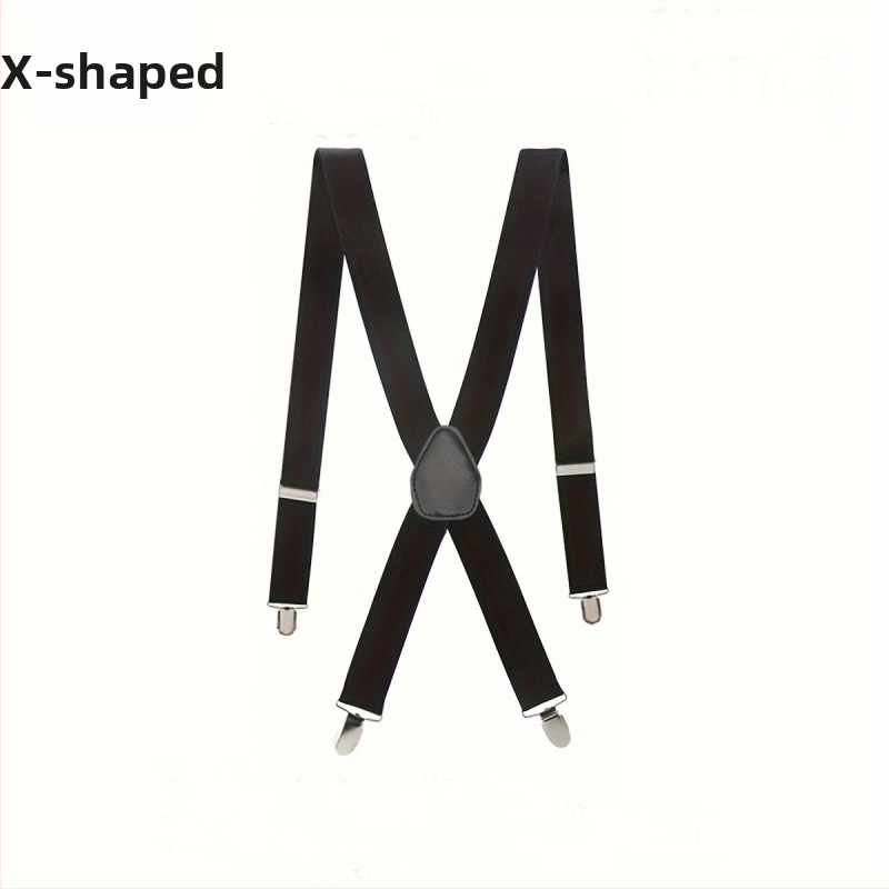 Pánske čierne traky v tvare X, jednofarebný oblek s motýlikom na biznis párty