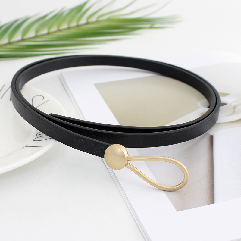 Koreai stílusú női divatos csatos öv csomóval, pulóverkiegészítő, dekoratív, derékszorító vékony öv nőknek