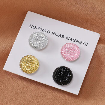 Noua cataramă cu magnet și diamant la modă, cu eșarfă pentru cap, ZK158