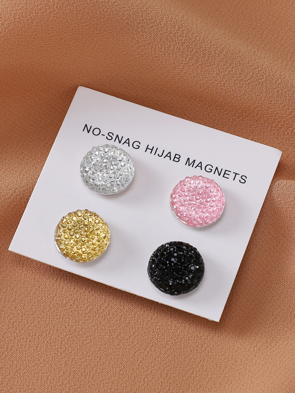 Noua cataramă cu magnet și diamant la modă, cu eșarfă pentru cap, ZK158