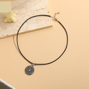 Διασυνοριακή καυτή πώληση απομίμηση ρητίνης Aobao κράμα κολιέ σχοινί από κερί τέχνη ρετρό παλιά παλιά ηλεκτρολυτική επιμετάλλωση αρχαία κασσίτερος αρχαίο ασημένιο κρεμαστό κόσμημα