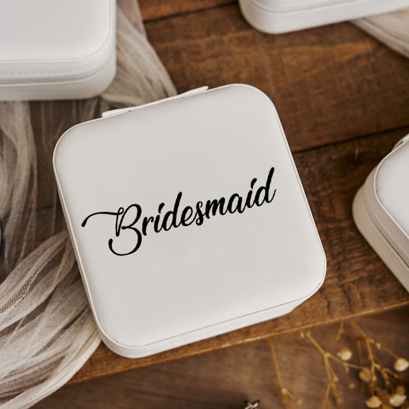 Tarpvalstybinė „Amazon“ karšto išpardavimo nuotaka, kvadratinė balta papuošalų dėžutė, pamergė, vestuvės, nuotaka, pamergė