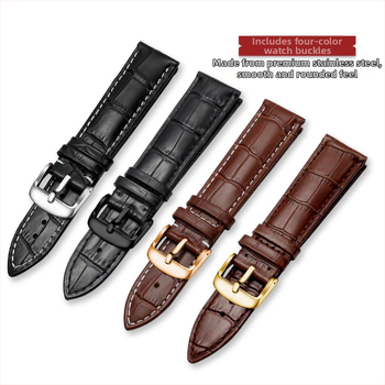 Λουράκι ρολογιού με αγκράφα από δέρμα αγελάδας, άμεσης προμήθειας από το εργοστάσιο, πρώτης στρώσης, με μοτίβο μπαμπού, πολύχρωμο, προαιρετικό για άνδρες και γυναίκες, 12-24 χιλιοστά