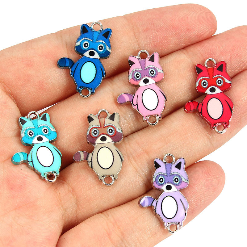 Accesorii de bijuterii DIY fierbinți transfrontaliere, desene animate, picătură de ulei de culoare, conectați unicorn, elefant, colier, brățară, pandantiv