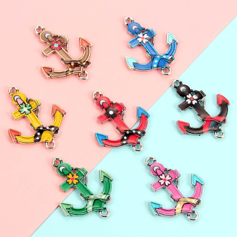 Accesorii de bijuterii DIY fierbinți transfrontaliere, desene animate, picătură de ulei de culoare, conectați unicorn, elefant, colier, brățară, pandantiv