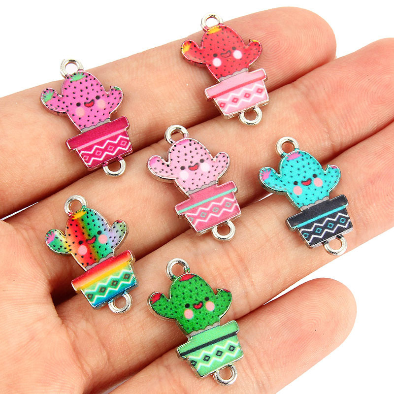 Accesorii de bijuterii DIY fierbinți transfrontaliere, desene animate, picătură de ulei de culoare, conectați unicorn, elefant, colier, brățară, pandantiv