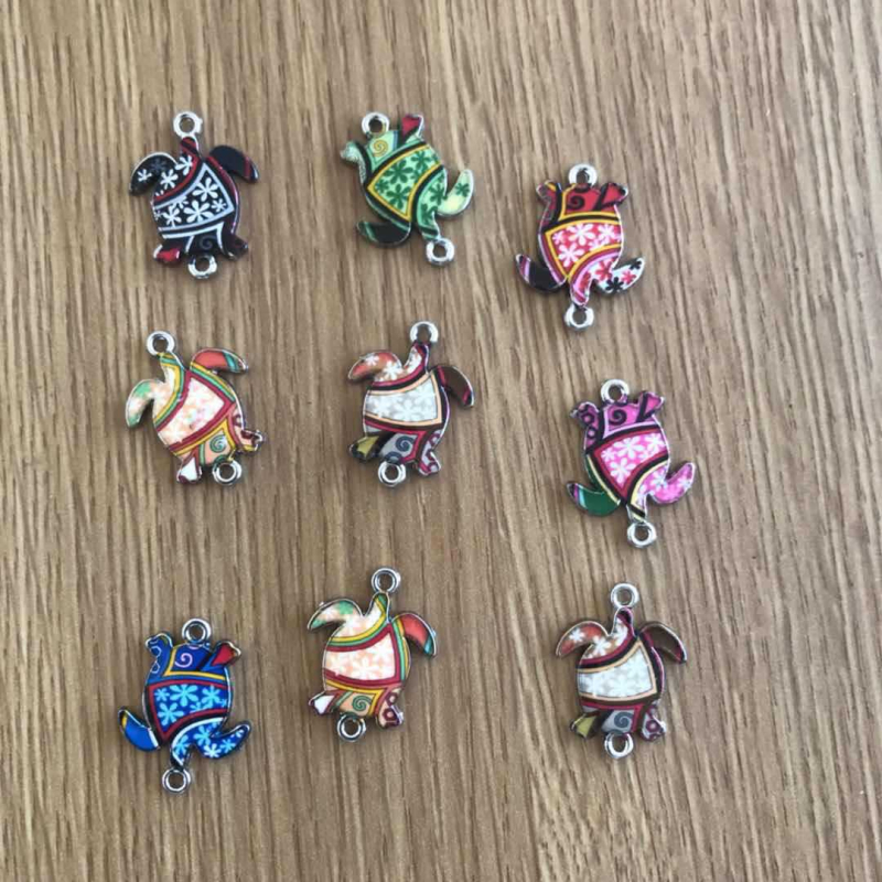 Accesorii de bijuterii DIY fierbinți transfrontaliere, desene animate, picătură de ulei de culoare, conectați unicorn, elefant, colier, brățară, pandantiv