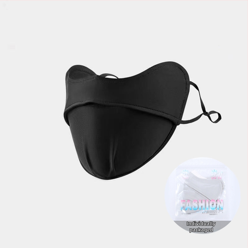 Jiaoshi nailono originalių siūlų akių kampo apsaugos nuo saulės kaukė moterims, kvėpuojanti, šilkinė, apsauganti nuo ultravioletinių spindulių, trimatė jojimo kaukė nuo saulės