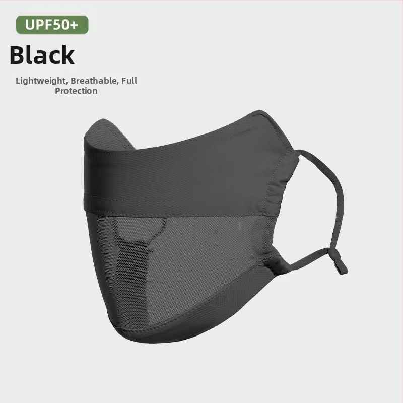 Jiaoshi nailono originalių siūlų akių kampo apsaugos nuo saulės kaukė moterims, kvėpuojanti, šilkinė, apsauganti nuo ultravioletinių spindulių, trimatė jojimo kaukė nuo saulės