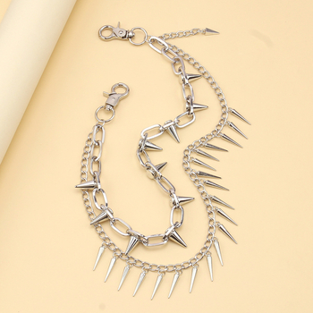 Euroopa ja Ameerika piiriülesed ehted Punk-metallist neetidega geomeetriline kett Kahekihiline püksikett Hiphop Lahe mitmekülgne vöökett