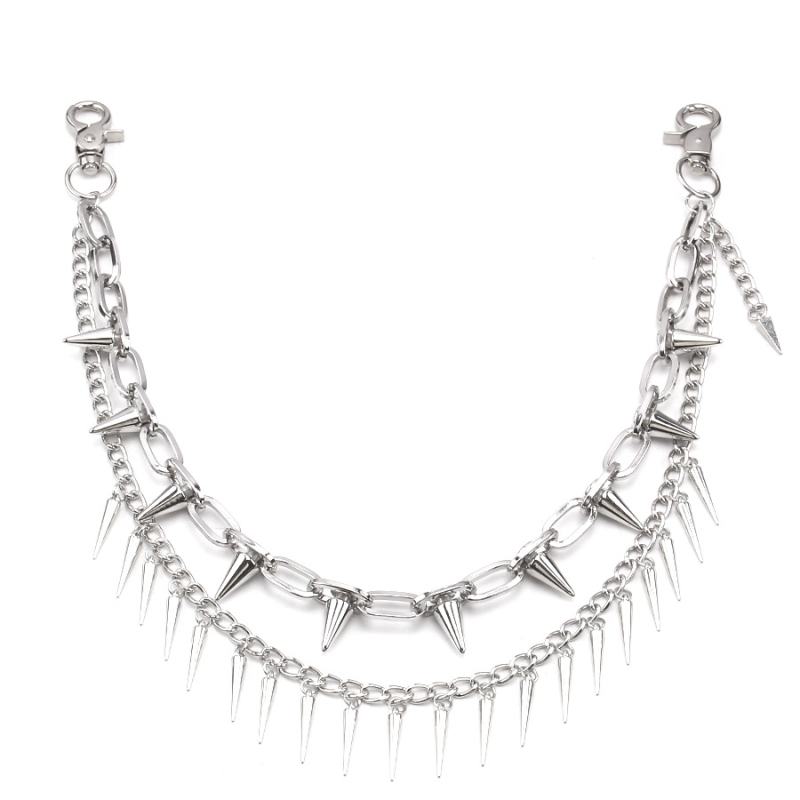 Euroopa ja Ameerika piiriülesed ehted Punk-metallist neetidega geomeetriline kett Kahekihiline püksikett Hiphop Lahe mitmekülgne vöökett