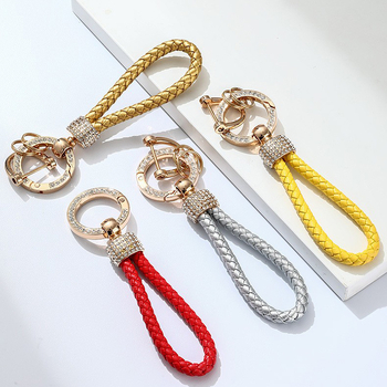 Μπρελόκ αυτοκινήτου με διαμάντια σε σχήμα καρδιάς, με διαμάντια και δερμάτινο σχοινί σε σχήμα ροδακινί, μενταγιόν, γυναικείο δώρο