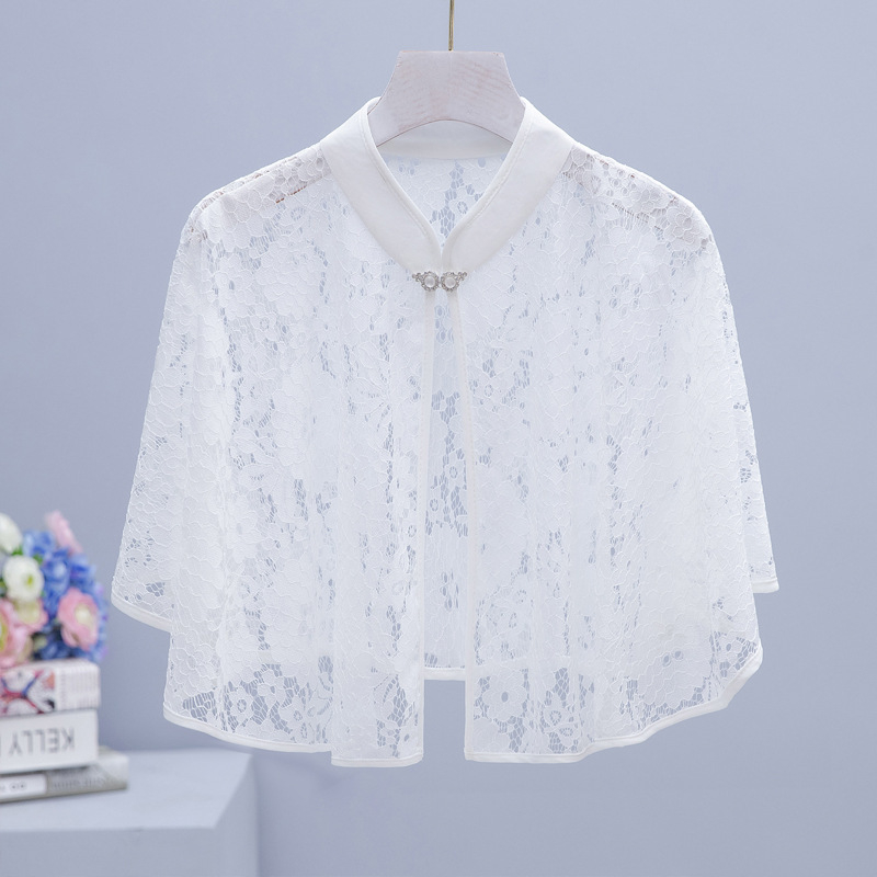 9610 vasarinė šifono marginta maža skara, retro stiliaus be rankovių, apsiausto stiliaus, skirta moterims dėvėti su sijonais