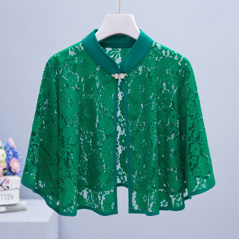 9610 vasarinė šifono marginta maža skara, retro stiliaus be rankovių, apsiausto stiliaus, skirta moterims dėvėti su sijonais