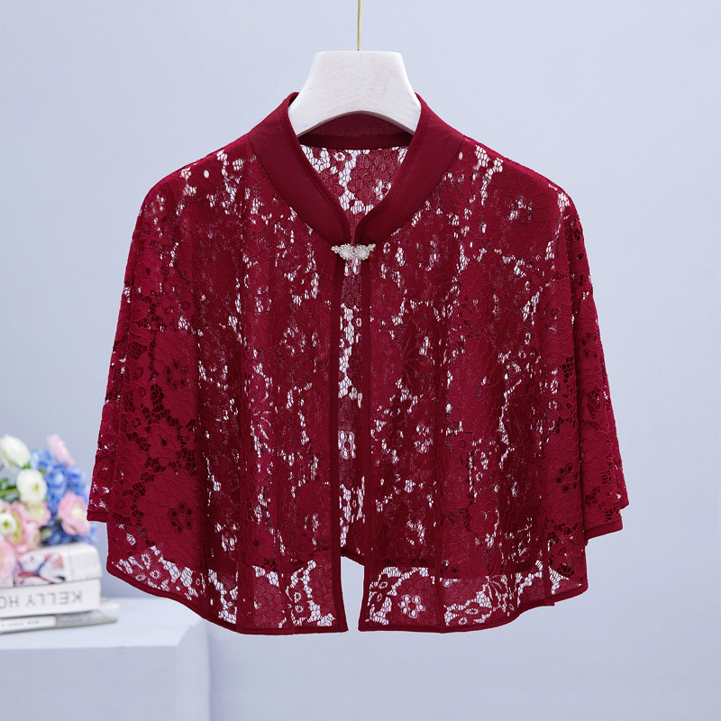 9610 vasarinė šifono marginta maža skara, retro stiliaus be rankovių, apsiausto stiliaus, skirta moterims dėvėti su sijonais