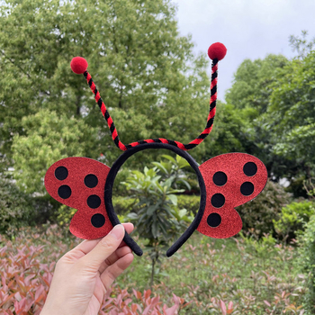 Δημιουργική αστεία κορδέλα μαλλιών πεταλούδας για παιδιά, εξαιρετικά χαριτωμένη κορδέλα μαλλιών για κορίτσια, κάρτα μαλλιών με θέμα το πρόσωπο, γιορτινό καπέλο