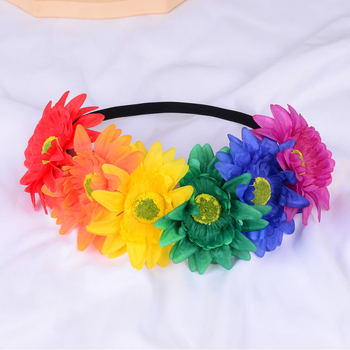 Piiriülesed jõulupärja peapaelad, kangast, lilledega peakatted, Euroopa ja Ameerika daamide pühadepeod, värviliste lilledega juuste aksessuaarid Mehhikos