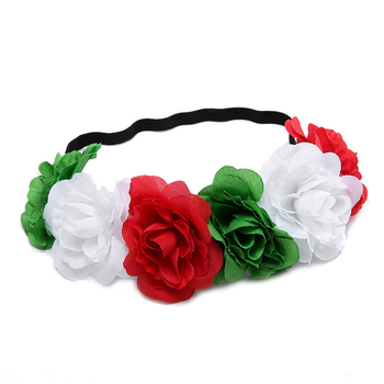 Piiriülesed jõulupärja peapaelad, kangast, lilledega peakatted, Euroopa ja Ameerika daamide pühadepeod, värviliste lilledega juuste aksessuaarid Mehhikos