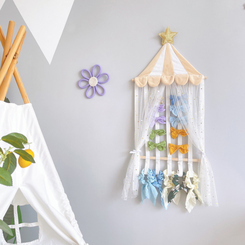 Peapaela hoidja juuste aksessuaaride korraldamine mängutelk tüdruk beebi peapaela juuste aksessuaarid hoiustamine rippuv seinakaunistus tüdruku tuba